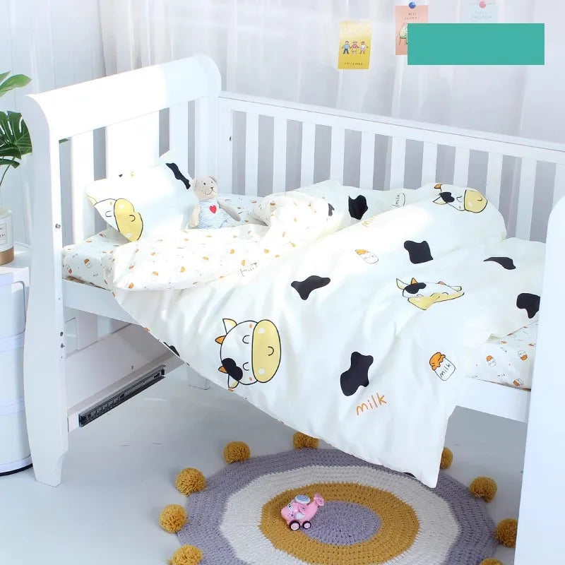 3pcs/set Baby Toddler Crib Bedding Article With Bed Sheet Pillowcase