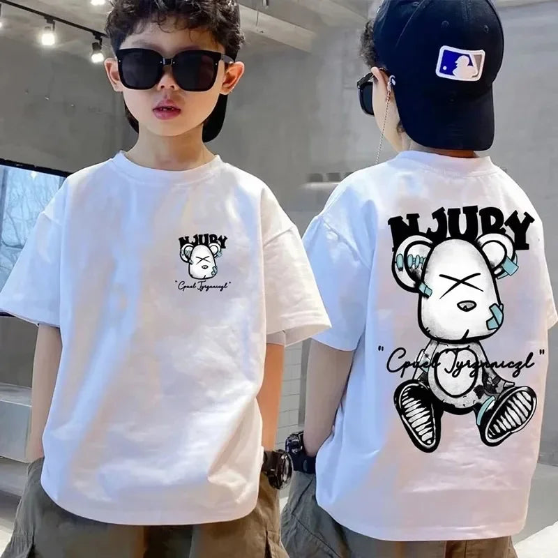 Wascar Print Cartoon Short Sleeve Tees