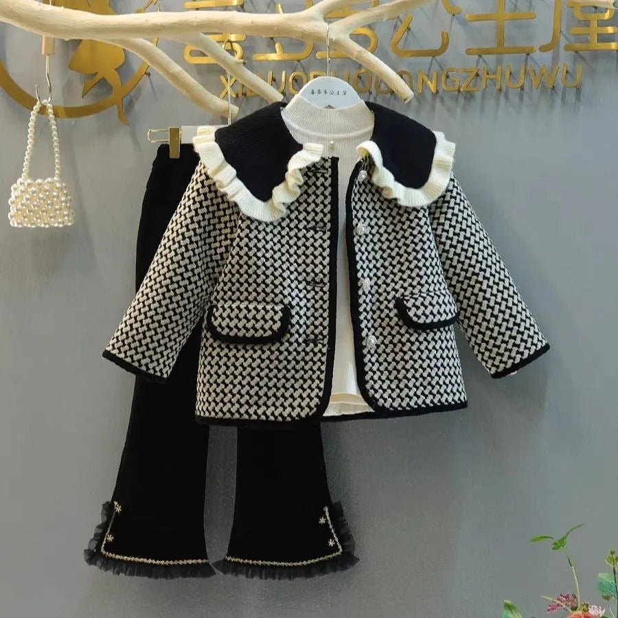 Francia Girl Winter Children Large Lape Fashion
