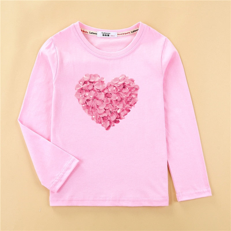Argelia girls Long Sleeve Tops Heart Shaped Party