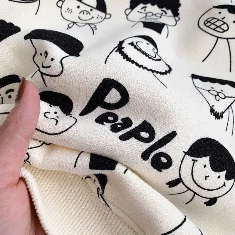 Jerry Anime Printed Long Sleeve Sweater