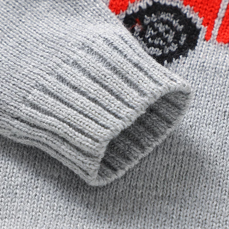 Enrique Soft Car Print Long Sleeve Sweater
