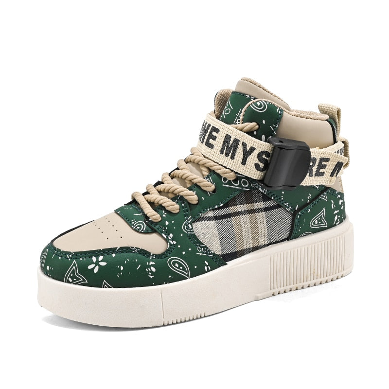 Brand Kids Sport Tennis Shoes Boys High Top Street - GuGuTon