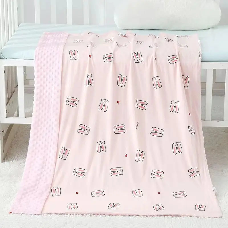 Newborn Baby Blanket Warm Double Layer Swaddle Wrap Thermal