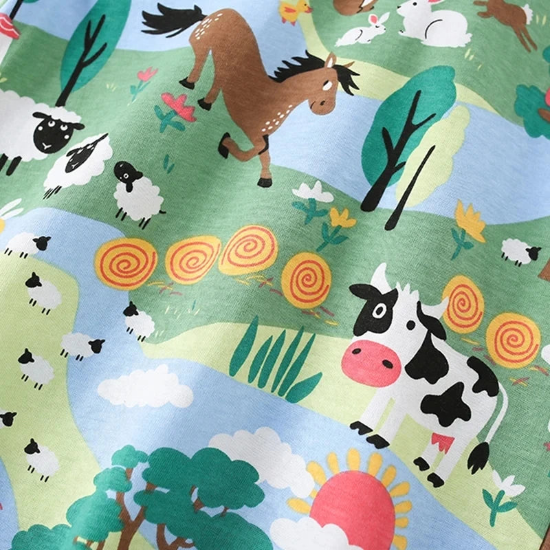 Walter Cartoon Animals Print Tees