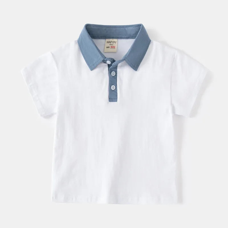 Paolo Turn-down Collar Short Sleeve T-shirt