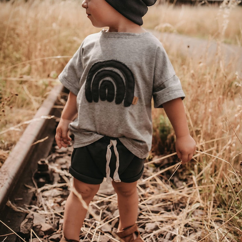 Jose Boys Pure Cotton Sleeve Summer Oversize Patch Popsicle - GuGuTon
