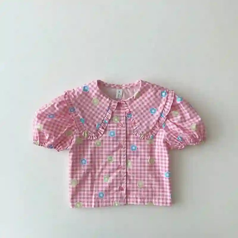Paola Simple Cotton Short Sleeve Sweet Top