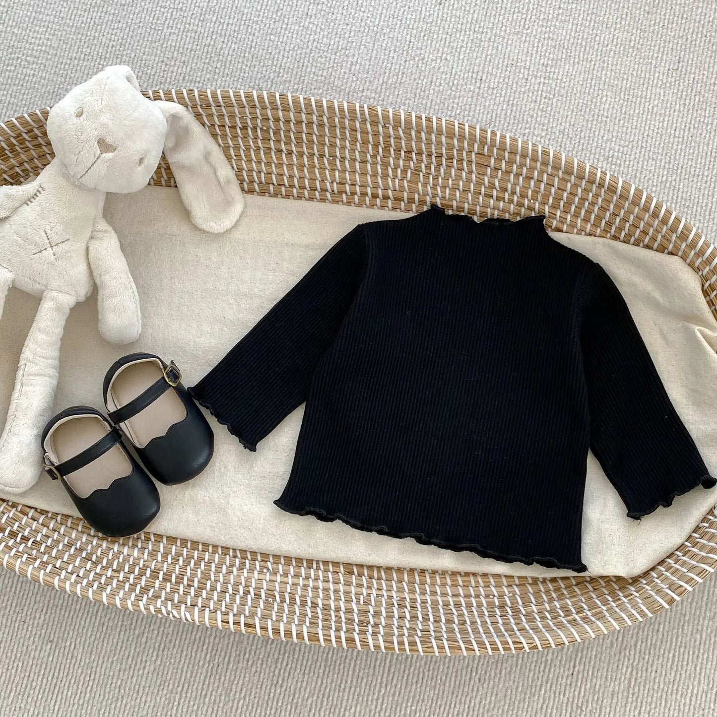 Ana Long Sleeve Cotton Casual Bottoming Tops