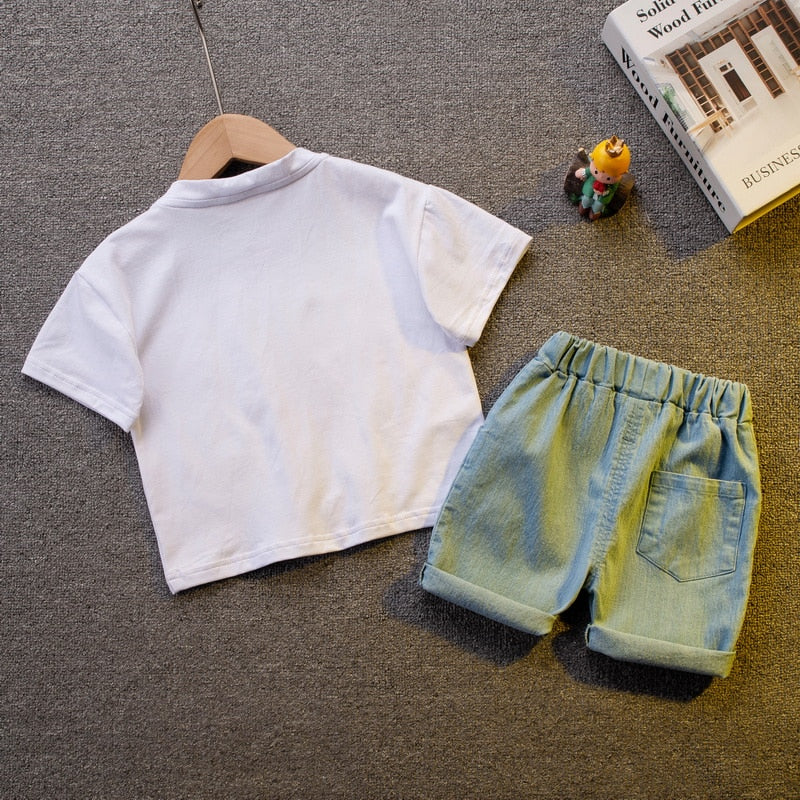 George Boys Short Sleeve Fashion Cotton Clothing Sets - GuGuTon