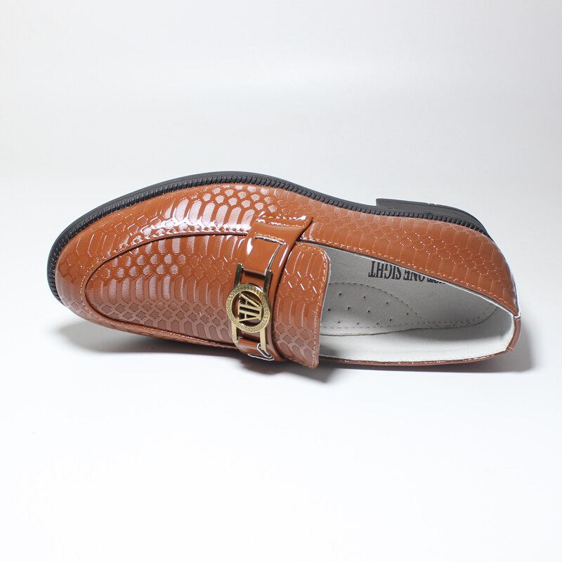 Boys Shoes Brown Oxford Leather - GuGuTon
