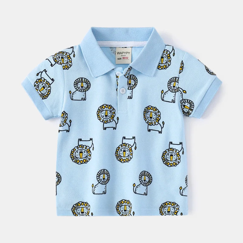 Paolo Turn-down Collar Short Sleeve T-shirt