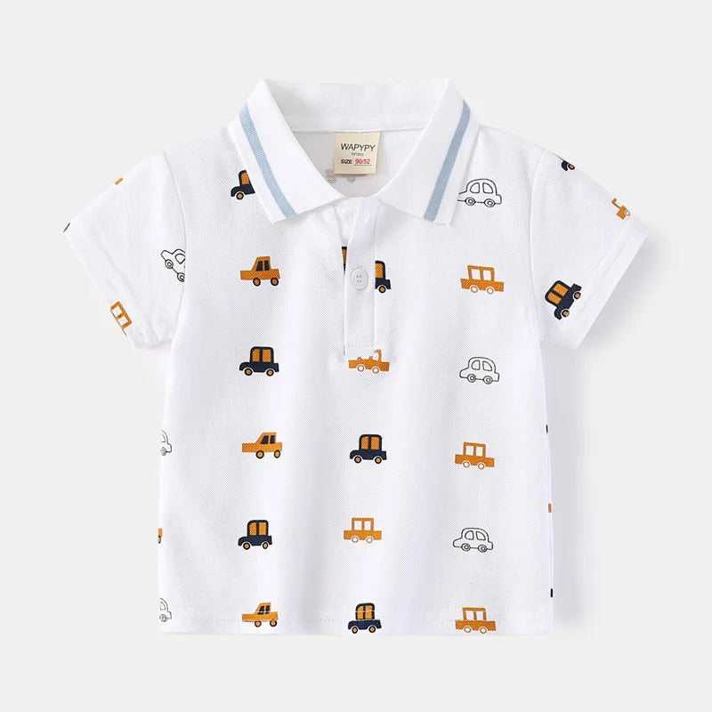 Paolo Turn-down Collar Short Sleeve T-shirt
