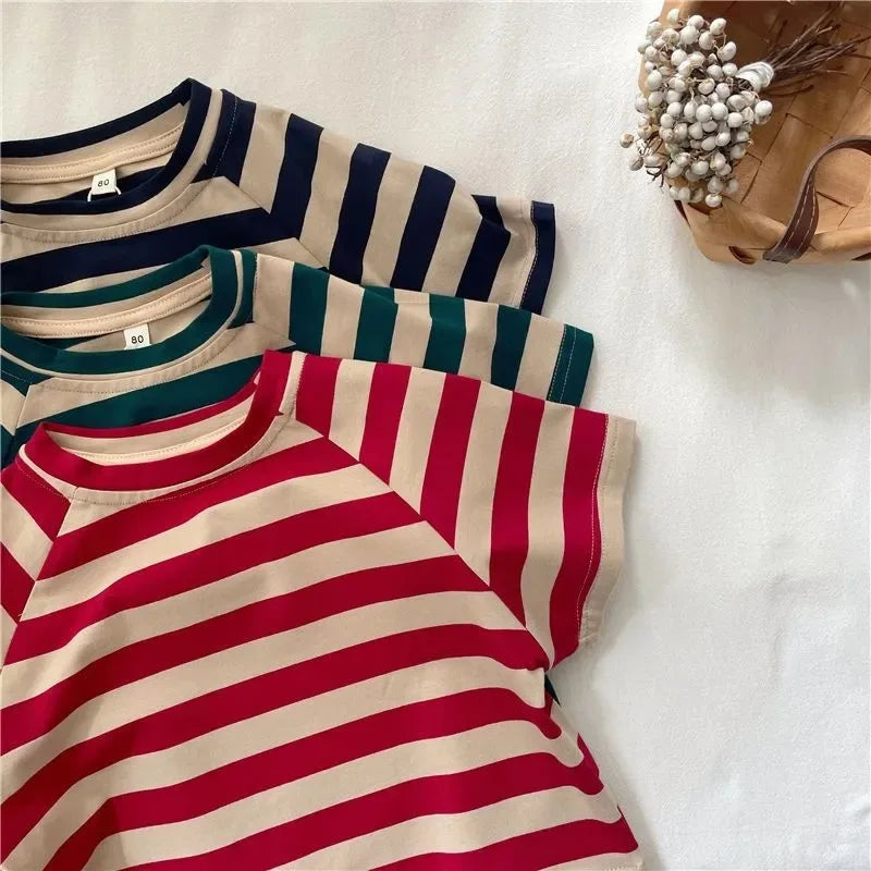 Leo Striped Cotton Short Sleeve Tees