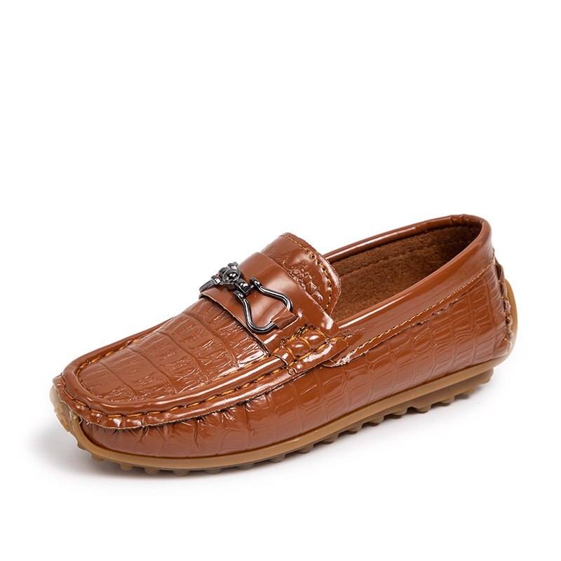 Boys Versatile Wedding Shows Kids Fashion Solid slip Children Moccasin Shoes - GuGuTon