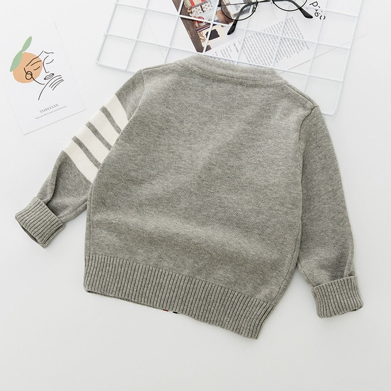 Striped Knitting Cardigan Pullover Sweater Outfit Clothing Tops