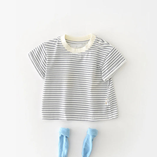 Sandro Korean Style Round Neck Tees - GuGuTon baby store - Baby Fashion - Toddlers Outfits - Babies Outfits - Toddler Clothes - Kids Clothing - Newborn Clothes - Newborn Wear - Kids Wear - Trending Clothes - Trending Outfits - Fall Fashion - Winter Fashion - Girls Clothes - Boys Clothes - Babies Wear - Kids Accessories - KidsWear - Summer Clothes - Summer Fashion - Summer Trend - Falls Sweaters - Tops - Bottom - Jeans - Blouse - Dresses - Newborn Dresses - Toys