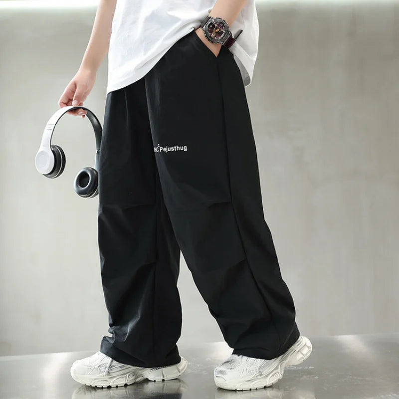Manuel Casual Sports Style Loose Wide Straight Pants Children