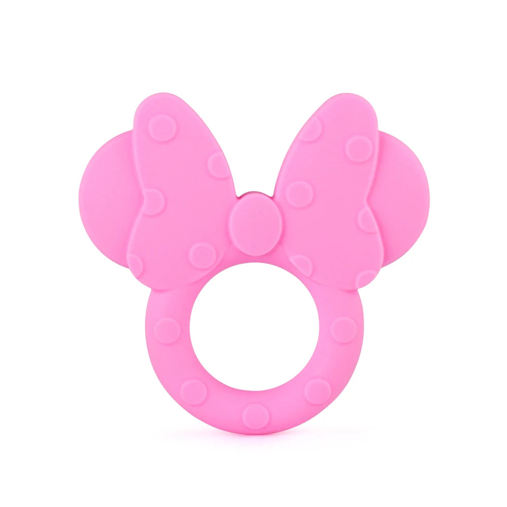 1pc Silicone Baby Teether Cartoon Animal BPA Food Grade DIY Nipple Holder