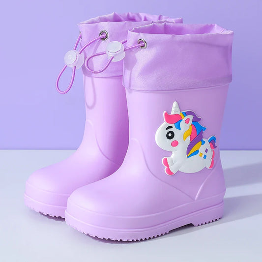 Farina Unicorn Waterproof Non-Slip Rain Boots Ages 0-3 Years
