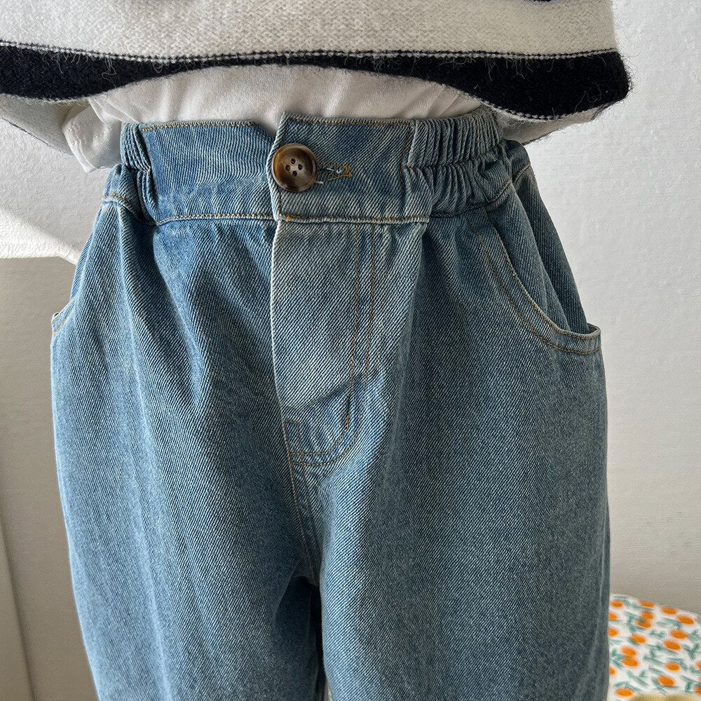 Samuel Harem Pants Fashion Wide Kids Denim Trousers Baby