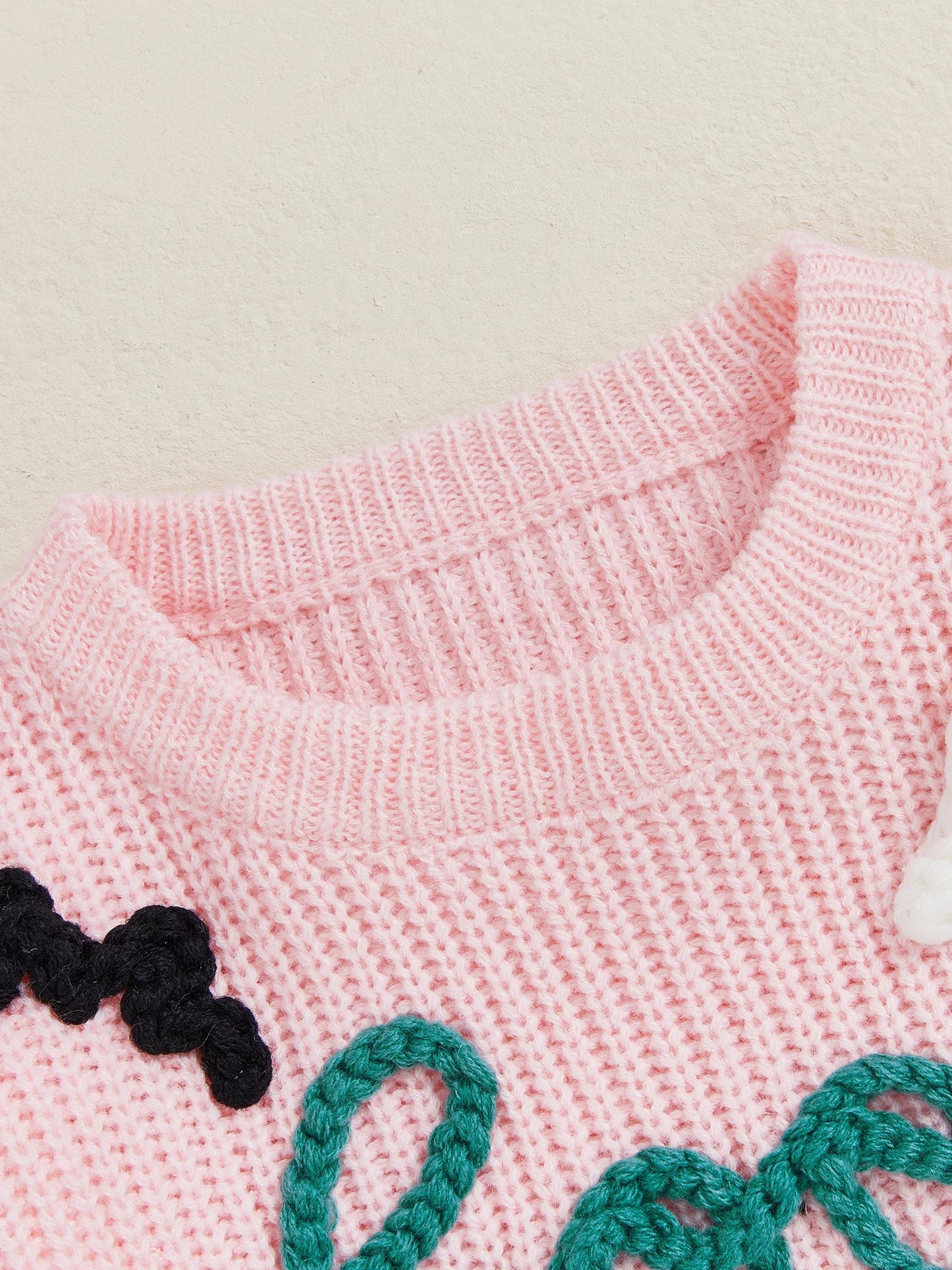 Urna Sweater Long Sleeve Round Neck Letter Boo