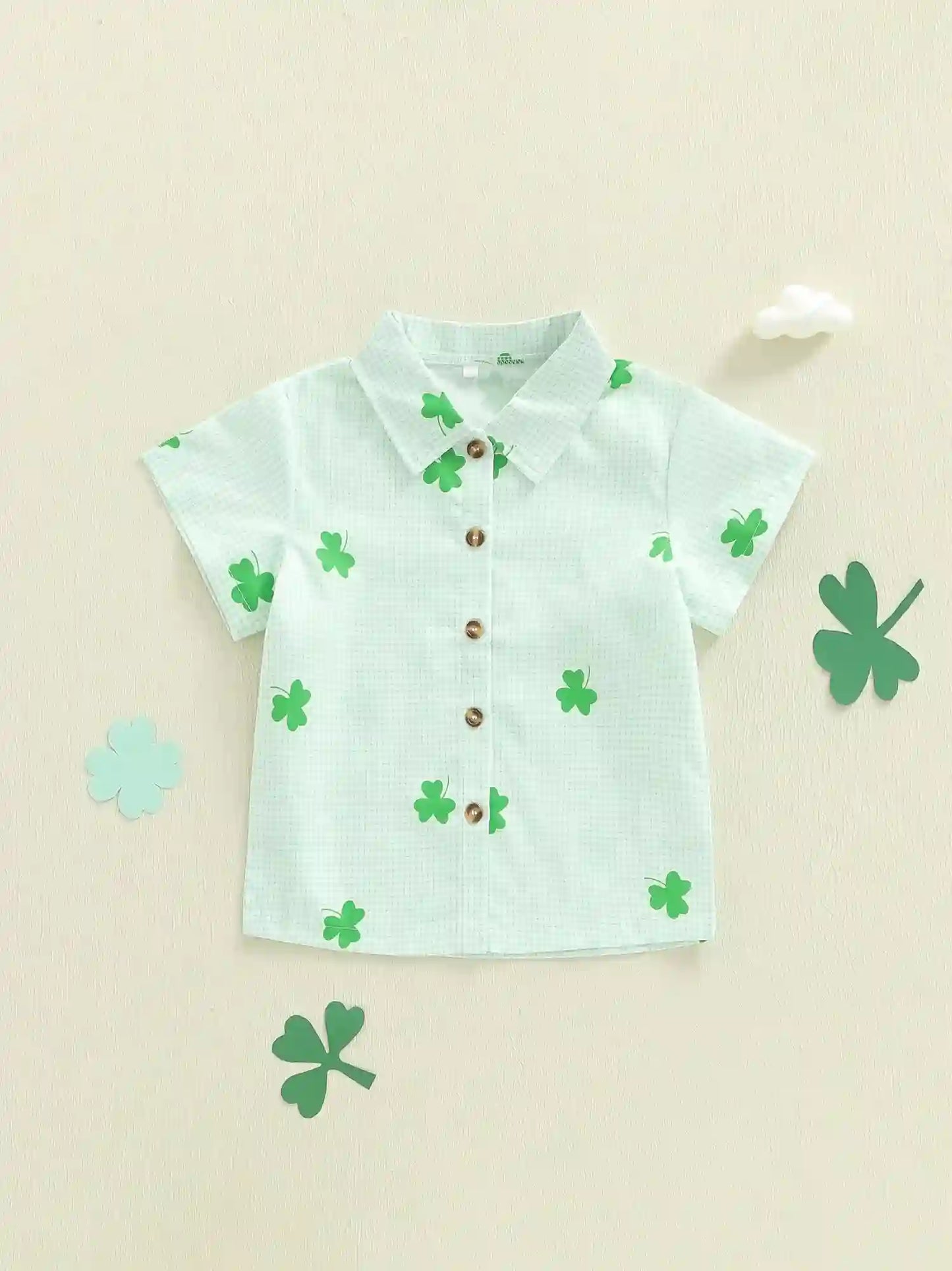 Jane Unisex Lapel Collar Short Sleeve Top