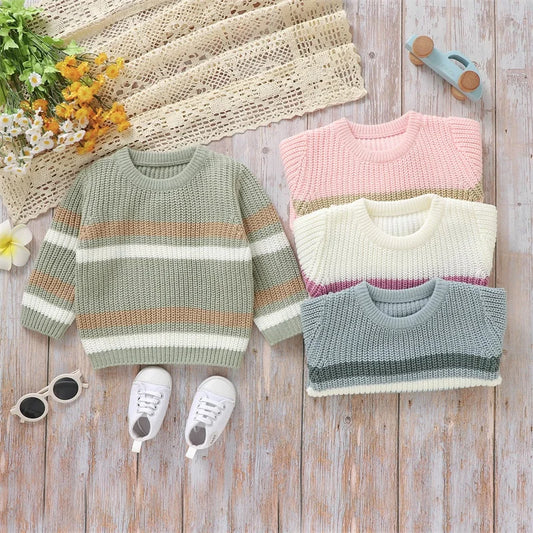 Omar Long Sleeve Round Neck Knitwear Pullover Sweater - GuGuTon baby store - Baby Fashion - Toddlers Outfits - Babies Outfits - Toddler Clothes - Kids Clothing - Newborn Clothes - Newborn Wear - Kids Wear - Trending Clothes - Trending Outfits - Fall Fashion - Winter Fashion - Girls Clothes - Boys Clothes - Babies Wear - Kids Accessories - KidsWear - Summer Clothes - Summer Fashion - Summer Trend - Falls Sweaters - Tops - Bottom - Jeans - Blouse - Dresses - Newborn Dresses - Toys