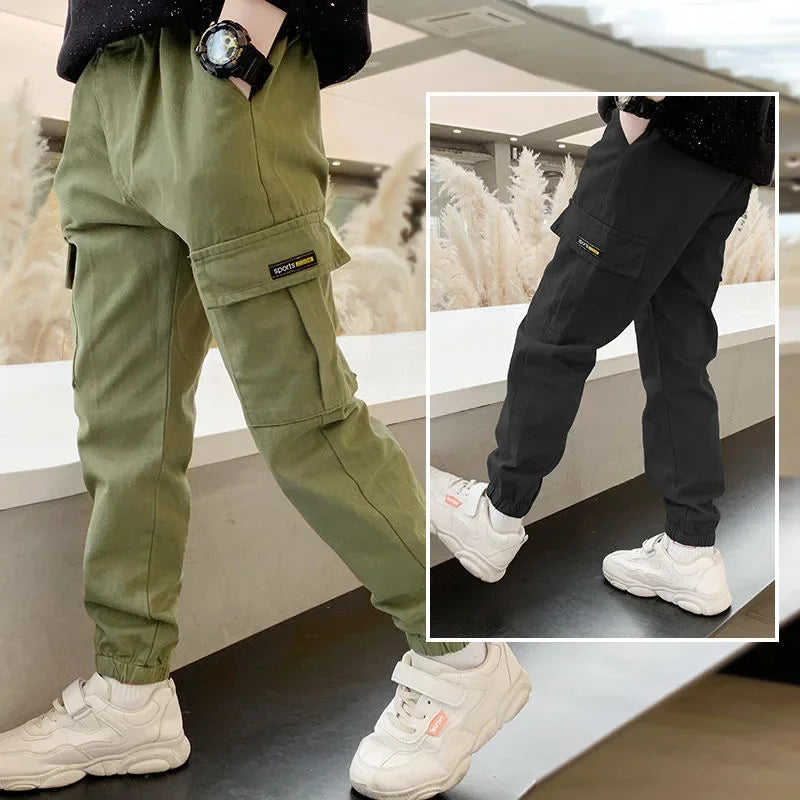 Pablo Boys Pants Letter Casual Long Style Trousers For Teenage Children