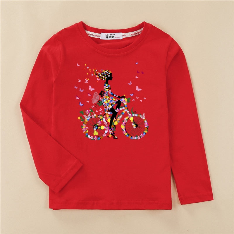 Argelia girls Long Sleeve Tops Heart Shaped Party