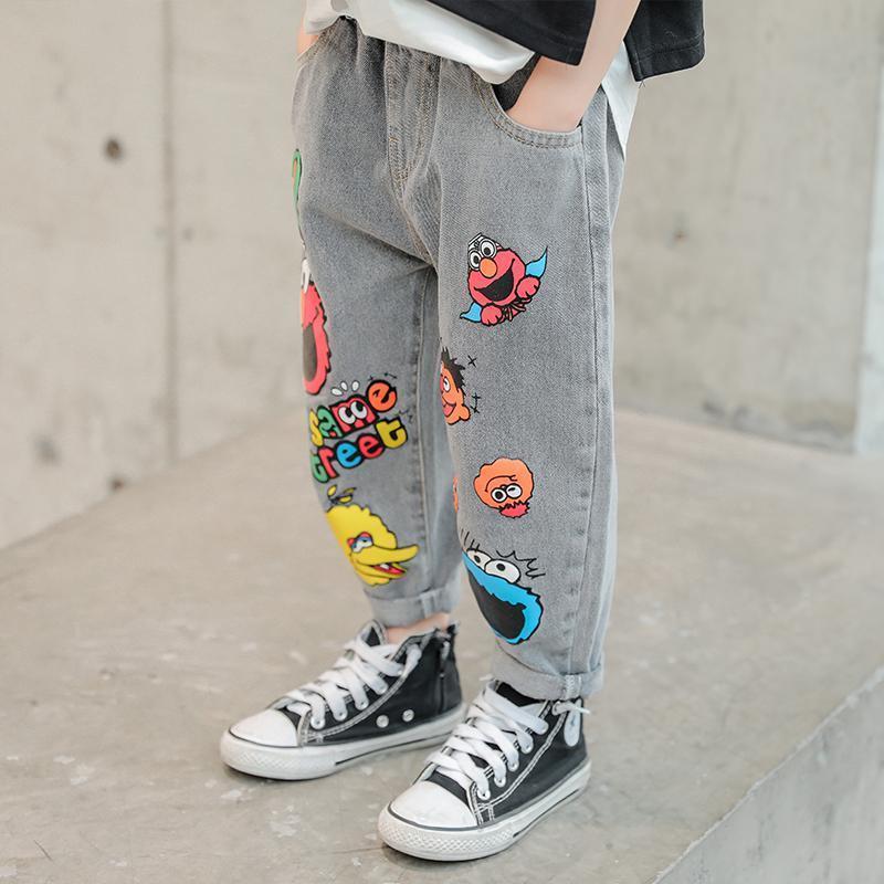 New Funny Head Medium Big Children's Casual Children's Clothing Pants