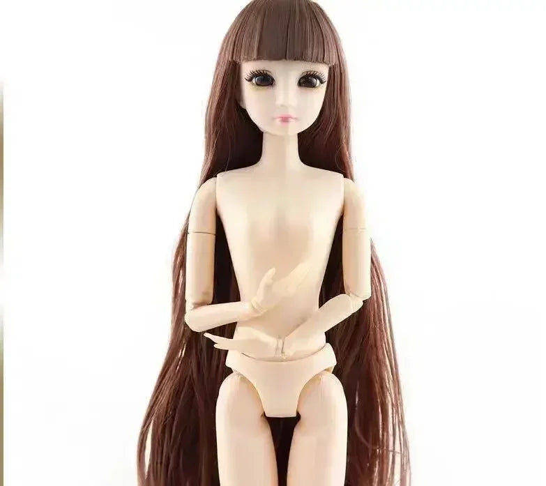 30cm Bjd Doll 12 Moveable Joints 1/6 Girl's Dress 3D Eyes Toy with Clothes Shoes Kids Toys for Girl Children Gift doll