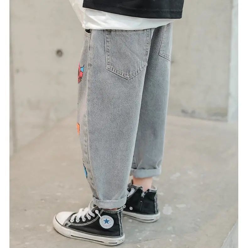 New Funny Head Medium Big Children's Casual Children's Clothing Pants