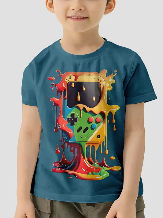 Samuel Boys Consoles Short Sleeve Tees - GuGuTon baby store - Baby Fashion - Toddlers Outfits - Babies Outfits - Toddler Clothes - Kids Clothing - Newborn Clothes - Newborn Wear - Kids Wear - Trending Clothes - Trending Outfits - Fall Fashion - Winter Fashion - Girls Clothes - Boys Clothes - Babies Wear - Kids Accessories - KidsWear - Summer Clothes - Summer Fashion - Summer Trend - Falls Sweaters - Tops - Bottom - Jeans - Blouse - Dresses - Newborn Dresses - Toys