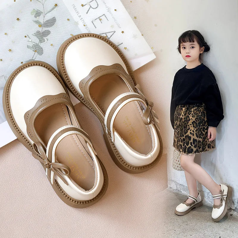 Girls' Princess Shoes 2025 Spring and Autumn New Style Girls' Little Leather Shoes Autumn Style Baby Fashion Single Shoes