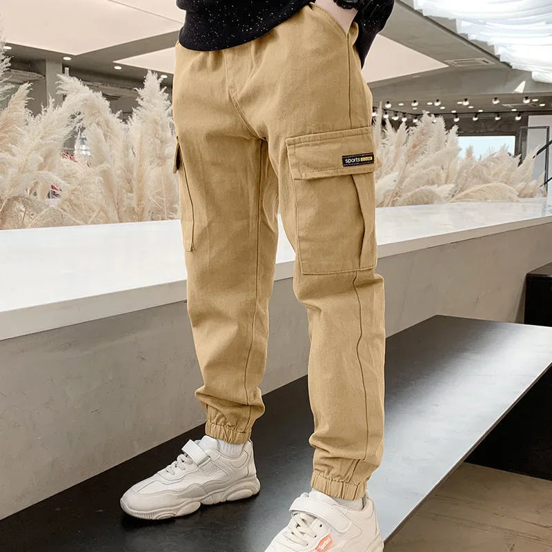 Pablo Boys Pants Letter Casual Long Style Trousers For Teenage Children