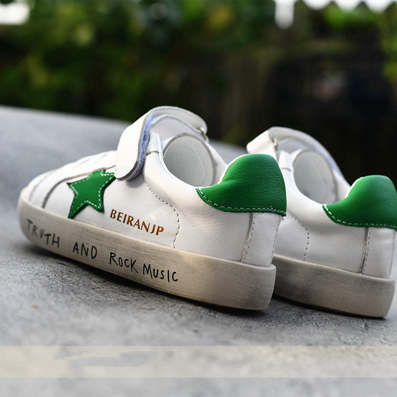Sneakers Boys Geniune Leather Soft Sole Casual Shoes Girls