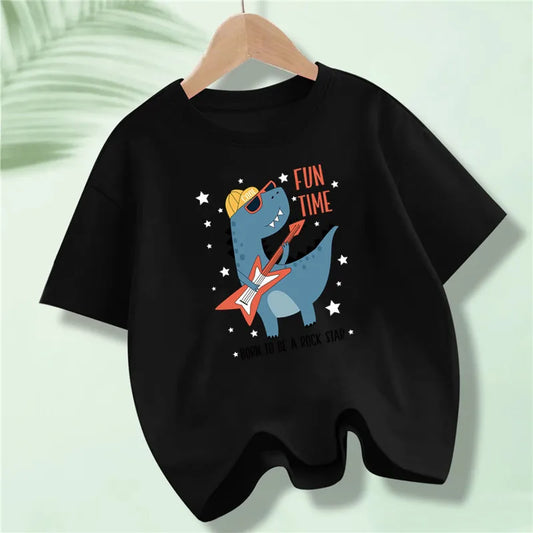 Jhon cute Dino Cartoon Print Children's Tshirt - GuGuTon baby store - Baby Fashion - Toddlers Outfits - Babies Outfits - Toddler Clothes - Kids Clothing - Newborn Clothes - Newborn Wear - Kids Wear - Trending Clothes - Trending Outfits - Fall Fashion - Winter Fashion - Girls Clothes - Boys Clothes - Babies Wear - Kids Accessories - KidsWear - Summer Clothes - Summer Fashion - Summer Trend - Falls Sweaters - Tops - Bottom - Jeans - Blouse - Dresses - Newborn Dresses - Toys