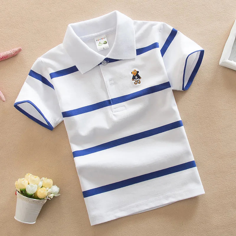 Maverik Turn-down Collar Stripes Tees