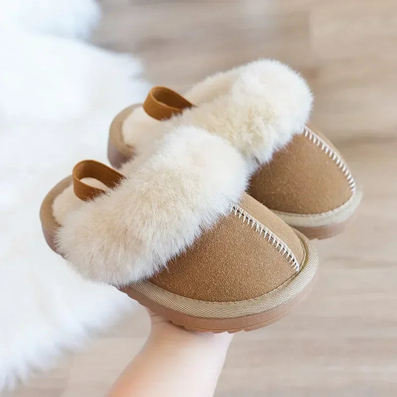 Skylar Children's Cotton Slippers - Anti-Slip Plush Home