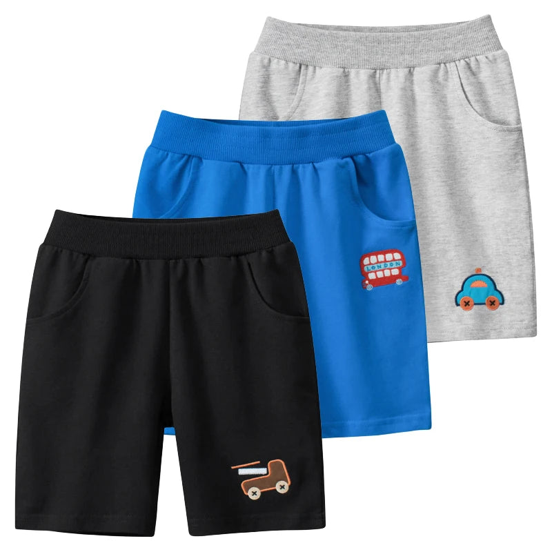 Emir Summer Cartoon Cars Boy Shorts Elastic Waist