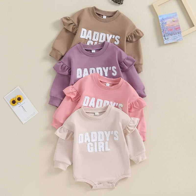 sofia Baby Girl Oversized Romper Long Sleeve Bubble Daddys