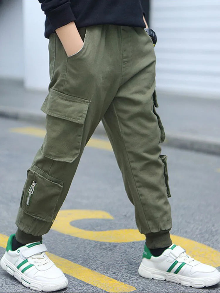Leo Cotton Trouserss Kids Teenager Sport Pant Children Casual