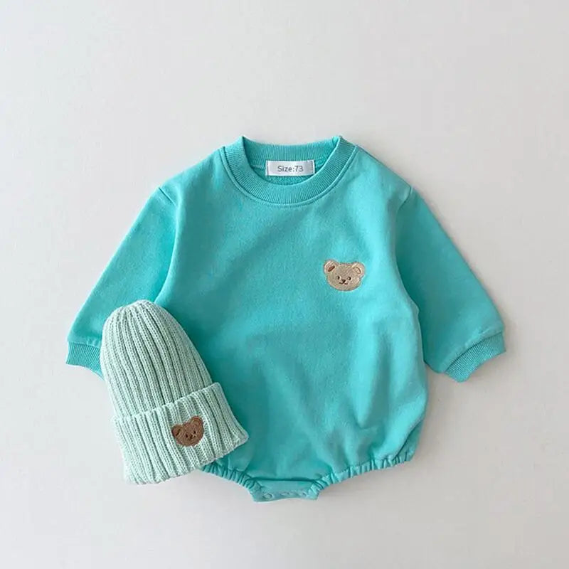 Neftaly Baby Long Sleeve Romper Girl Infant printed bear