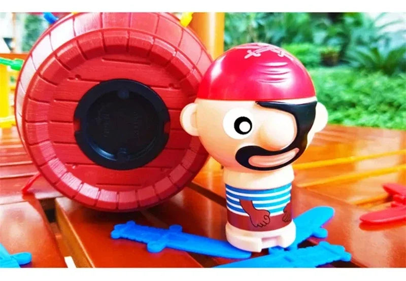 Funny Pirate Barrel Toy Sword Stab Jumping Pirate Game Board Children Halloween Toys Parent-child Interactive Toys for Kids Boys