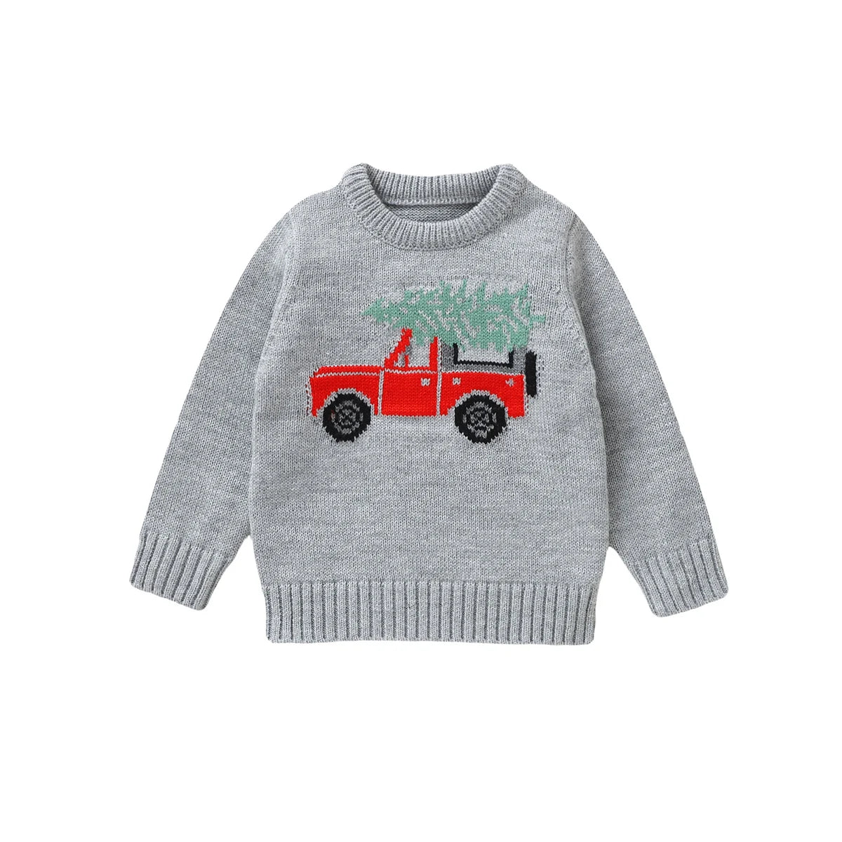 Enrique Soft Car Print Long Sleeve Sweater