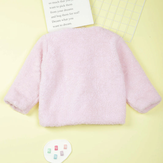 Emma Girls Crew Neck Button Fuzzy Coat For Party Going - GuGuTon baby store - Baby Fashion - Toddlers Outfits - Babies Outfits - Toddler Clothes - Kids Clothing - Newborn Clothes - Newborn Wear - Kids Wear - Trending Clothes - Trending Outfits - Fall Fashion - Winter Fashion - Girls Clothes - Boys Clothes - Babies Wear - Kids Accessories - KidsWear - Summer Clothes - Summer Fashion - Summer Trend - Falls Sweaters - Tops - Bottom - Jeans - Blouse - Dresses - Newborn Dresses - Toys