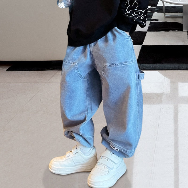 Luzu Kids Boys Cotton Teenage Loose Harem High Quality