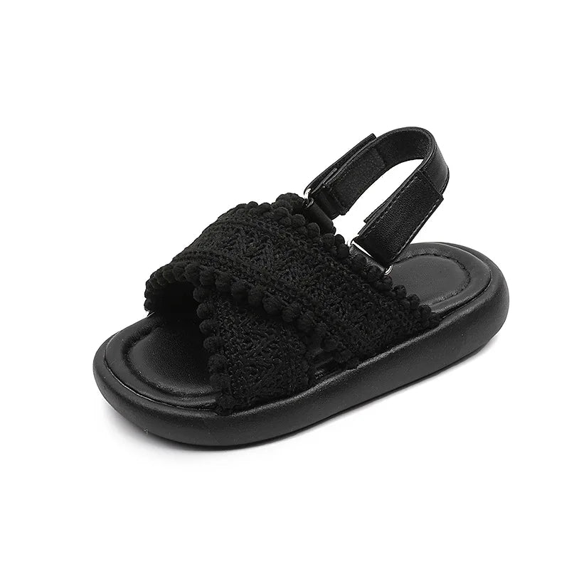 Girls Summer Beach Shoes Ethnic Style Kids Casual Sandals Soft Sole