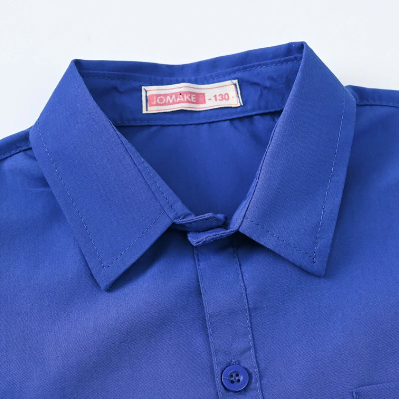Renso Cotton Boy Long Sleeve Solid Shirt